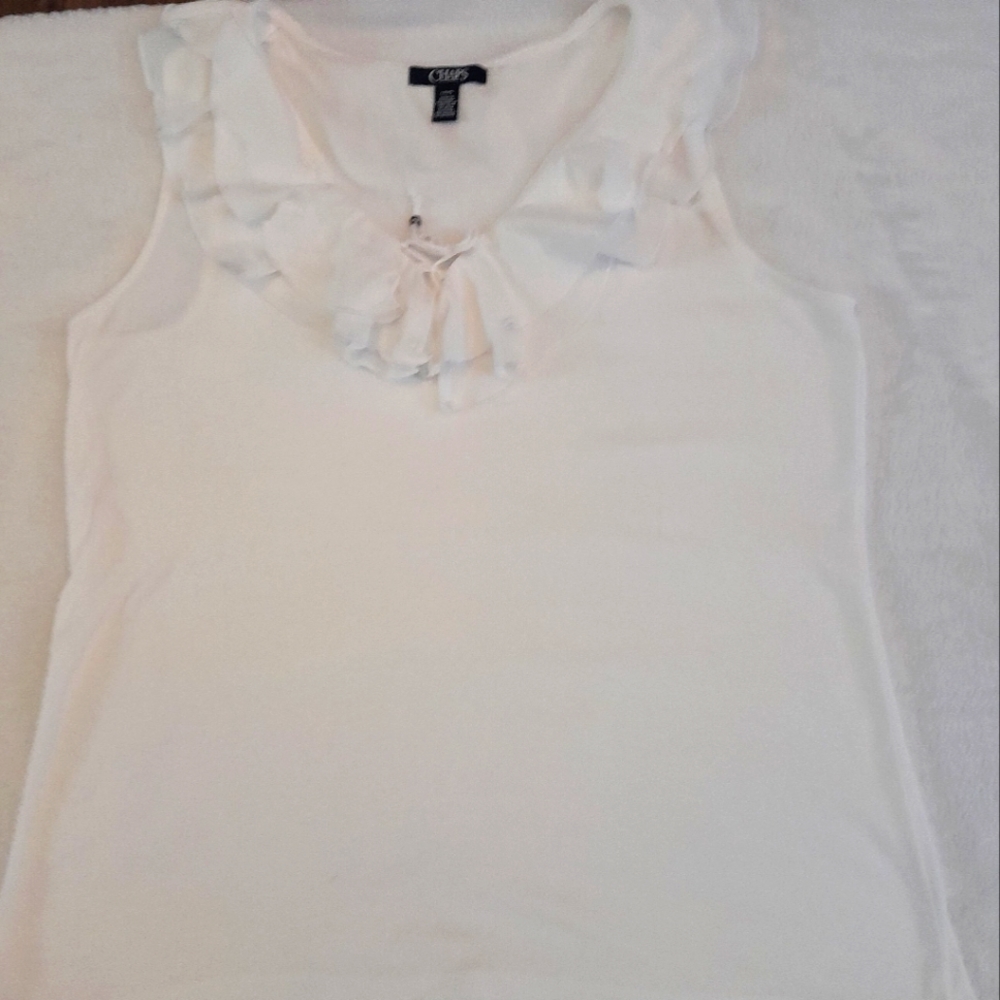 Chaps top, white, size L